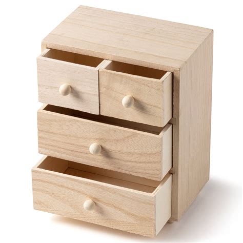 Wooden 4 Drawer Box by ArtMinds® 